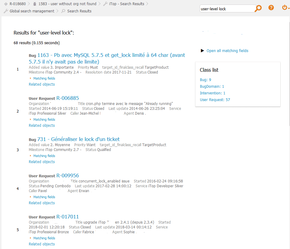 Enhanced global search