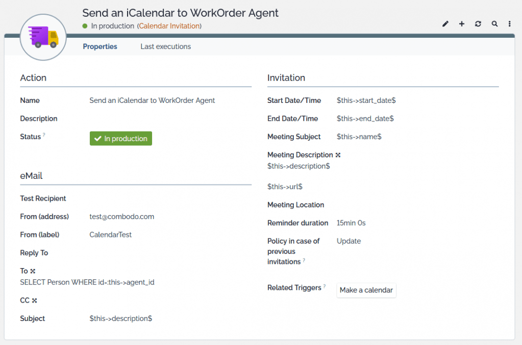 Calendar invitations
